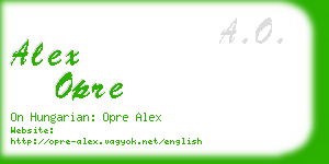 alex opre business card